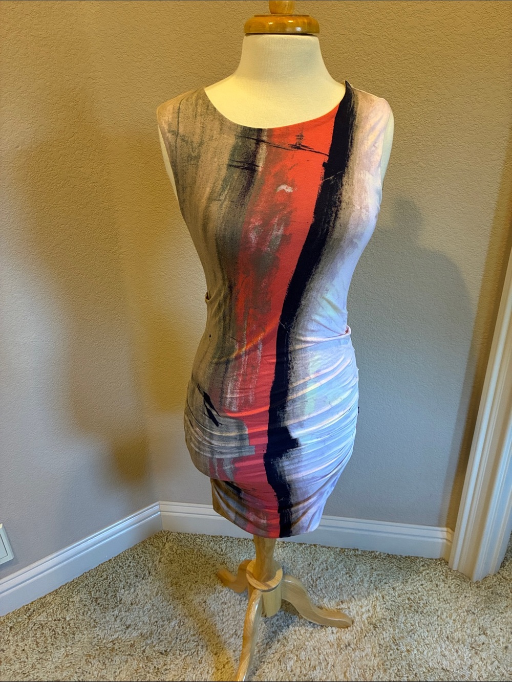 RACHEL Rachel Roy Multicolor Abstract Print Mini Dress size M